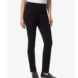 Gloria Vanderbilt Black Amanda Pull-On Jeans - Size: 14 Long